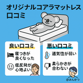 オリジナルコアラマットレスの良い口コミ悪い評判を体験して検証 - くじらマットレス